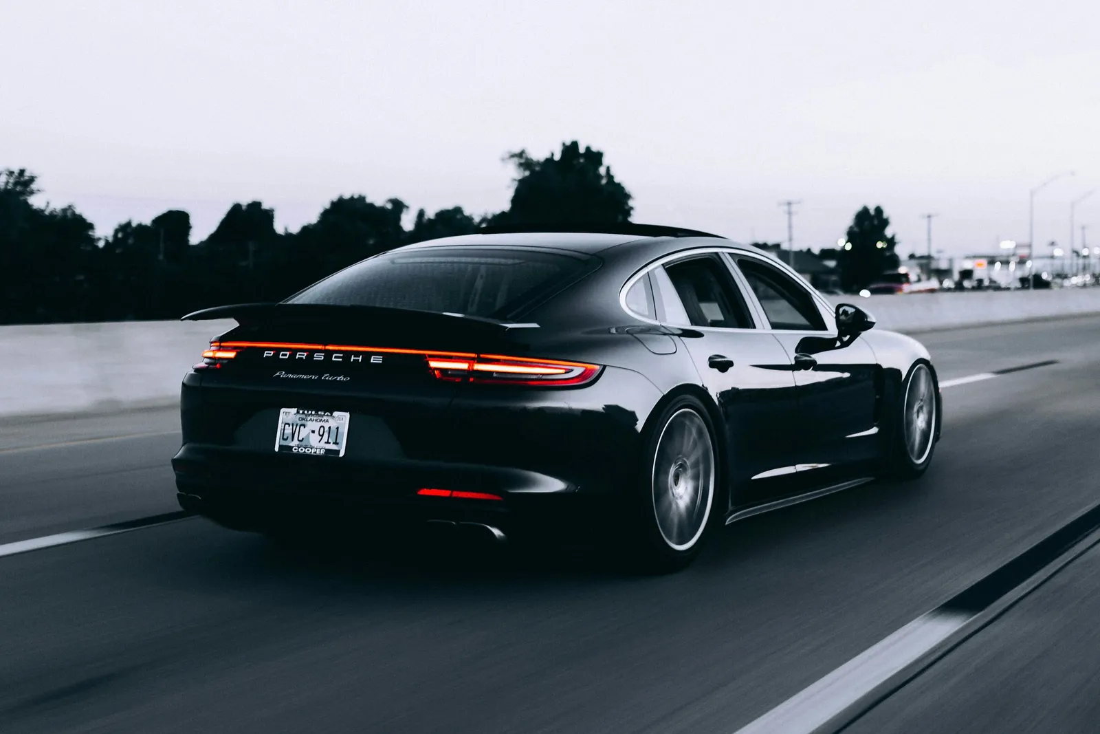 Porsche Panamera on the road